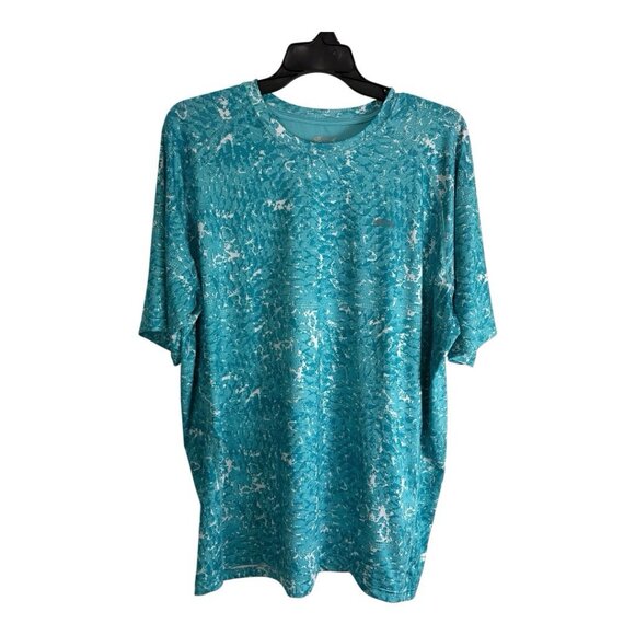 Silver Bait Mens Shirt Activewear Size 2XLT Green Fishing Short Sleeve - Picture 1 of 8
